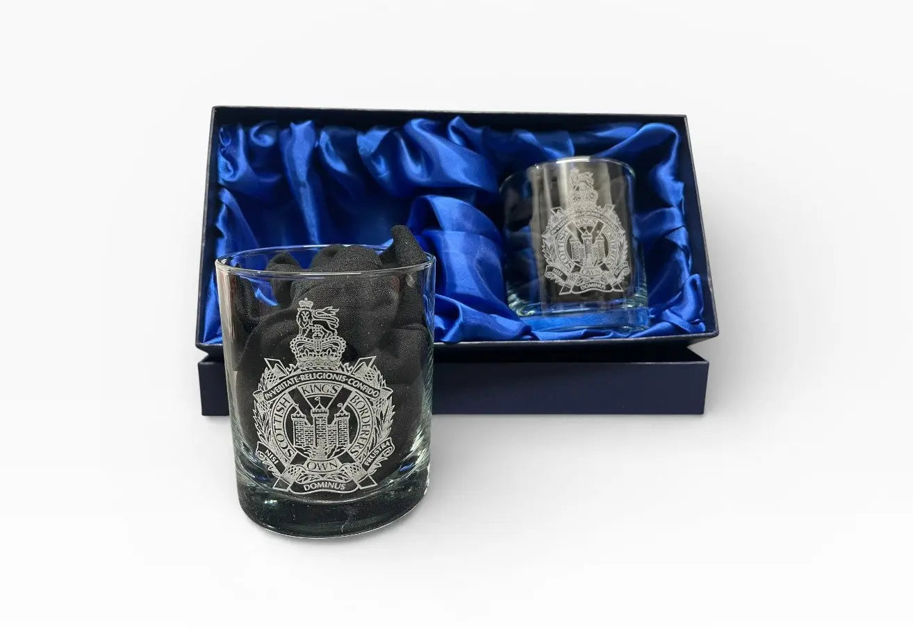 Scottish Regimental Twin Whisky Glass Set The Regimental Store Ltd