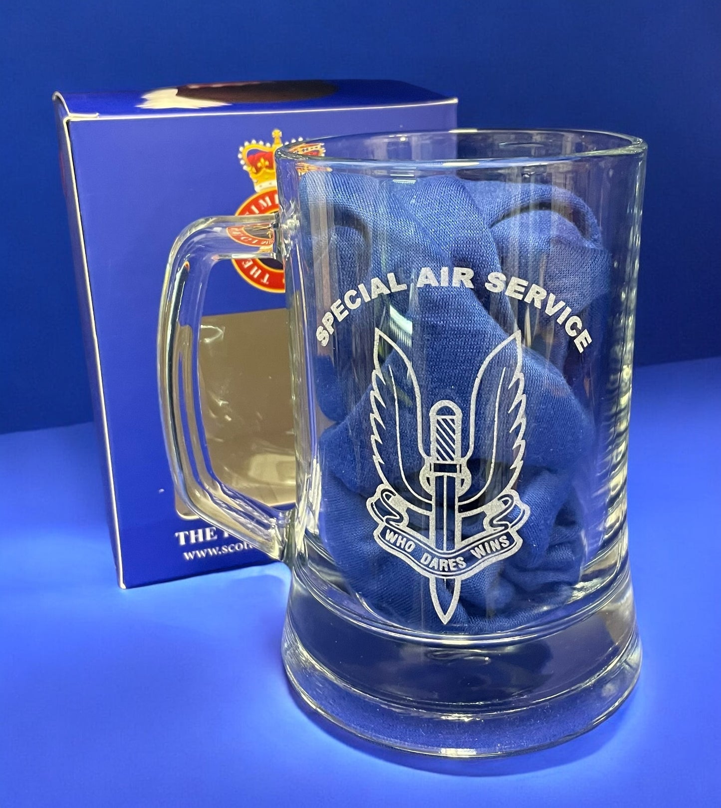 SAS engraved beer glass and gifts.