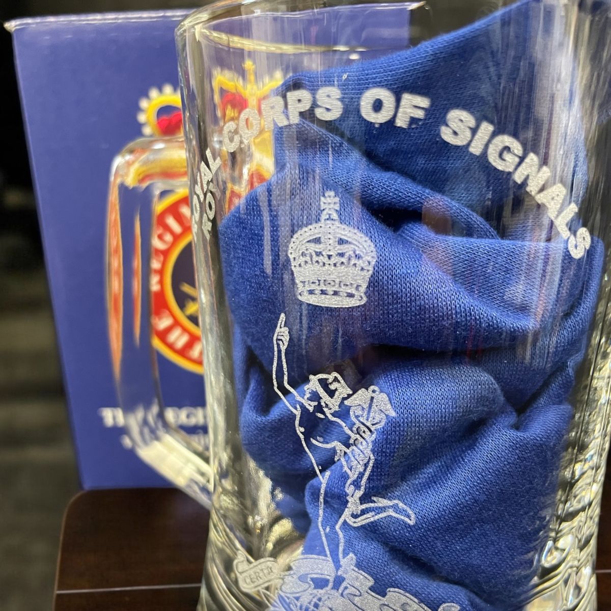 Royal Signals Glass Tankard