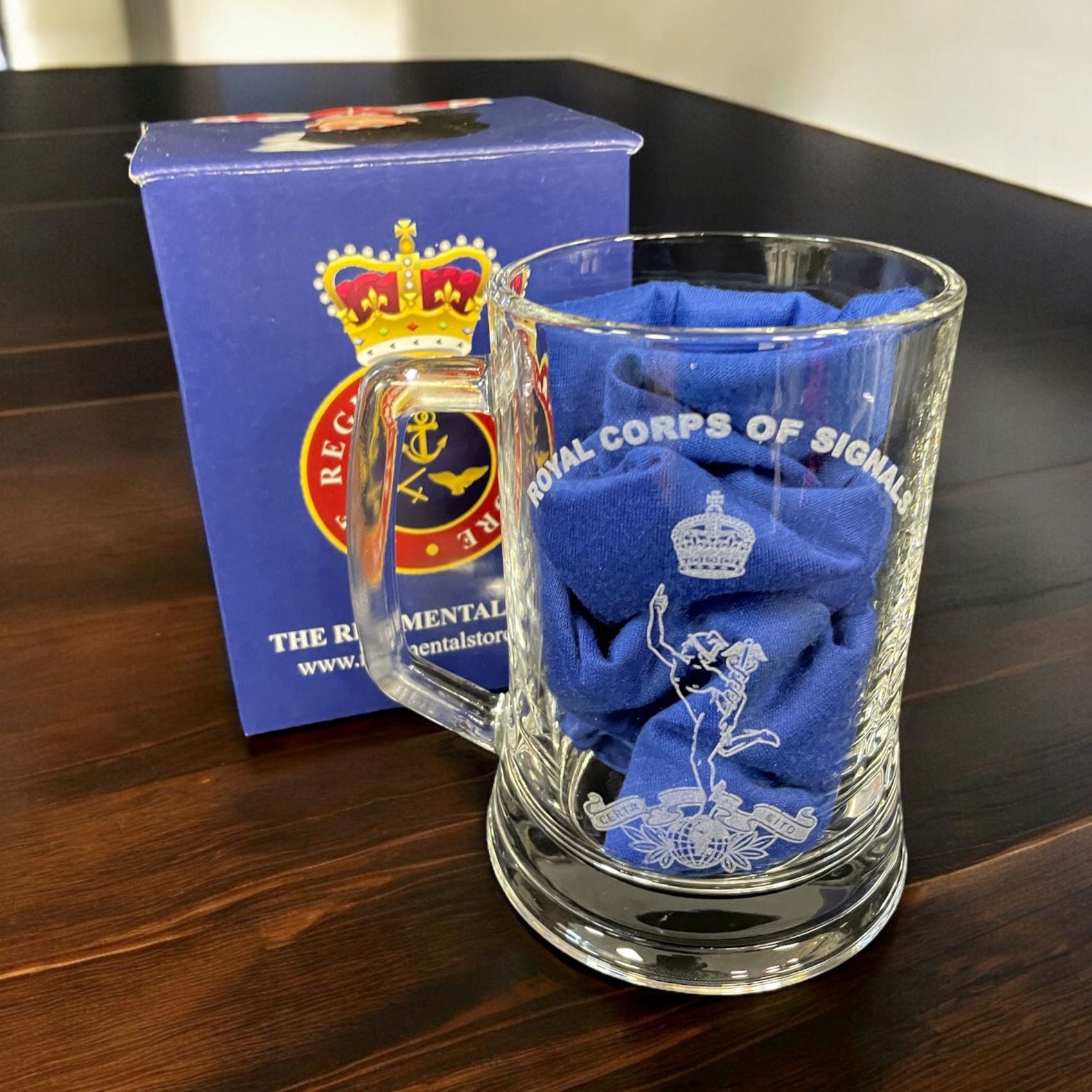 Royal Signals Gift Shop Personalised Beer Glass Tankard The