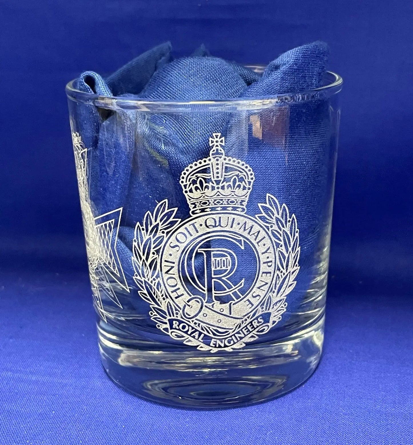 Royal Engineers Kings Crown Whisky Glass
