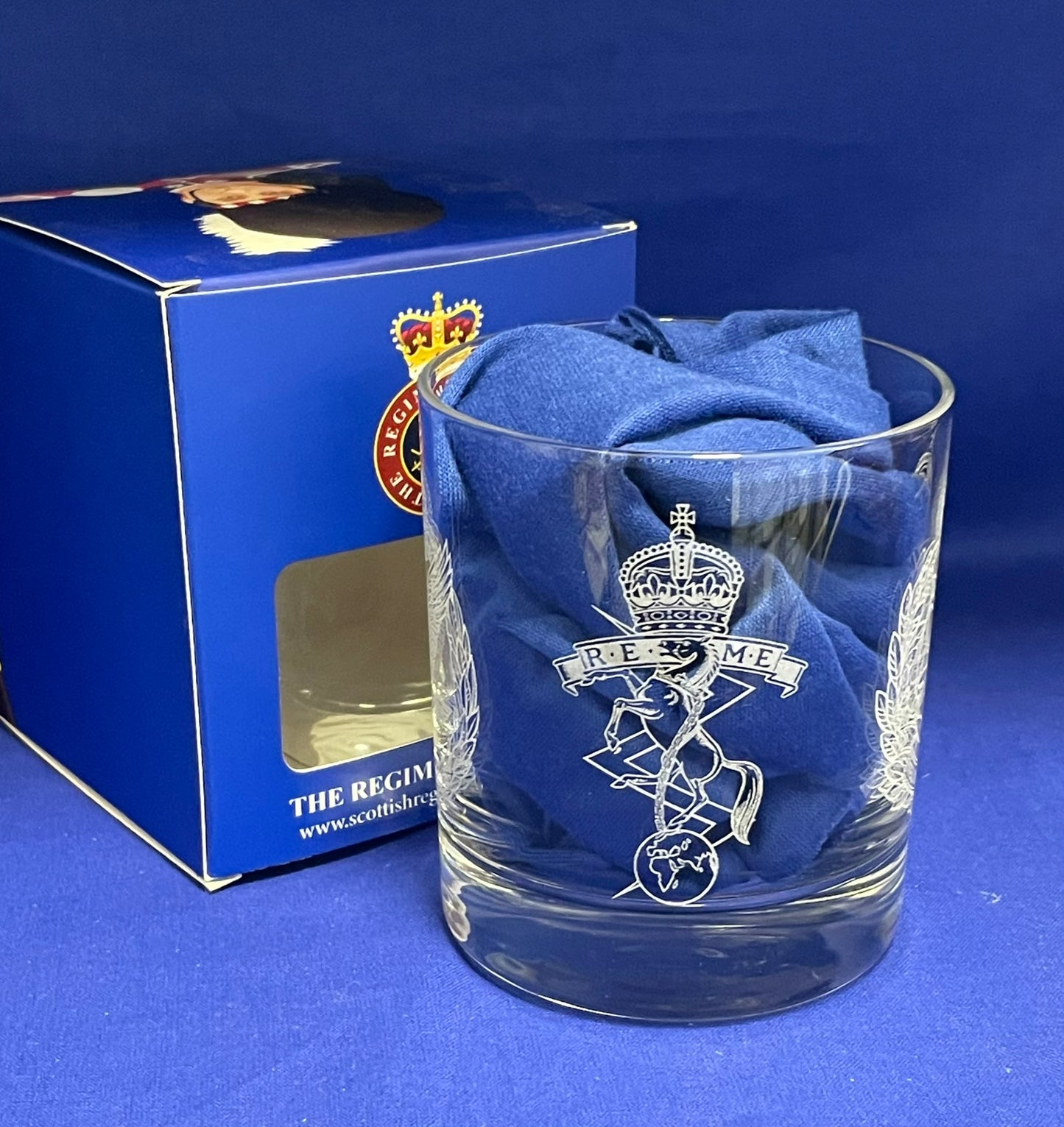 REME whisky glass