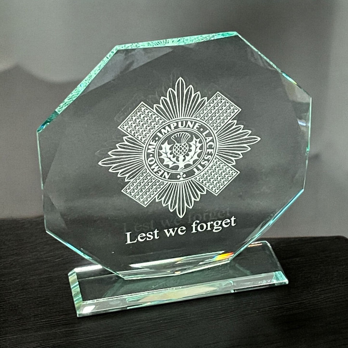 Glass Desk Plaque
