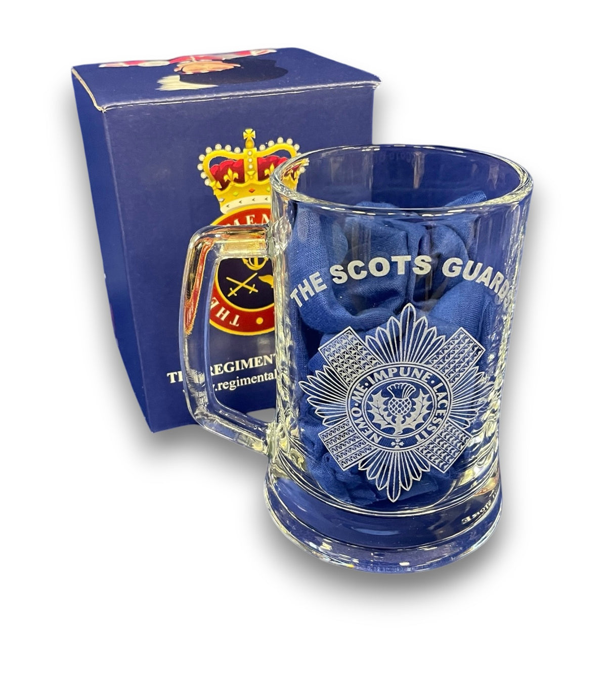 Scots Guards engraved beer glass and gifts.