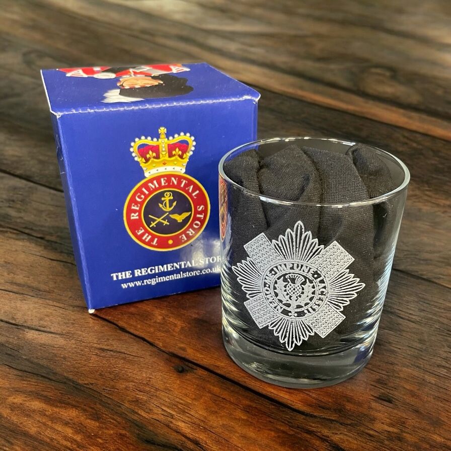 Scots Guards whisky glass