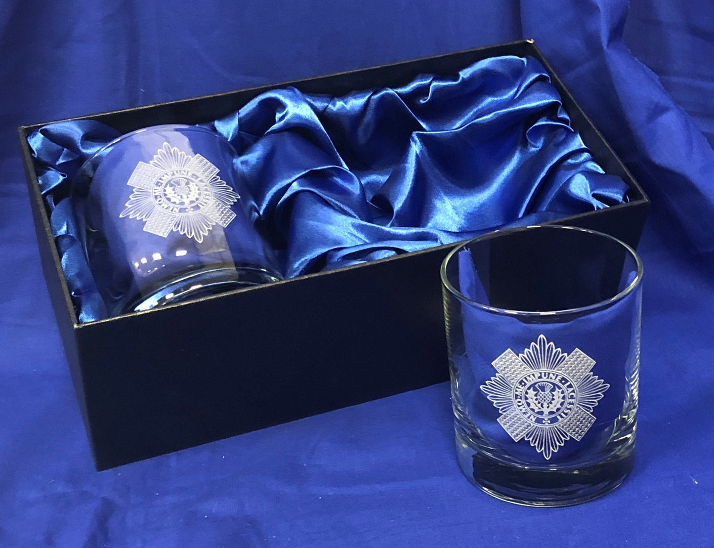 Scots Guards Twin Whisky Glass Gift Set