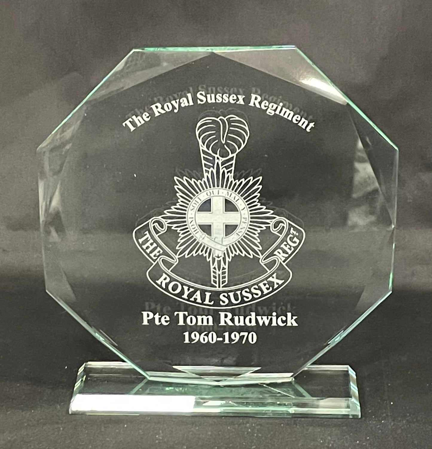 Glass Desk Plaque