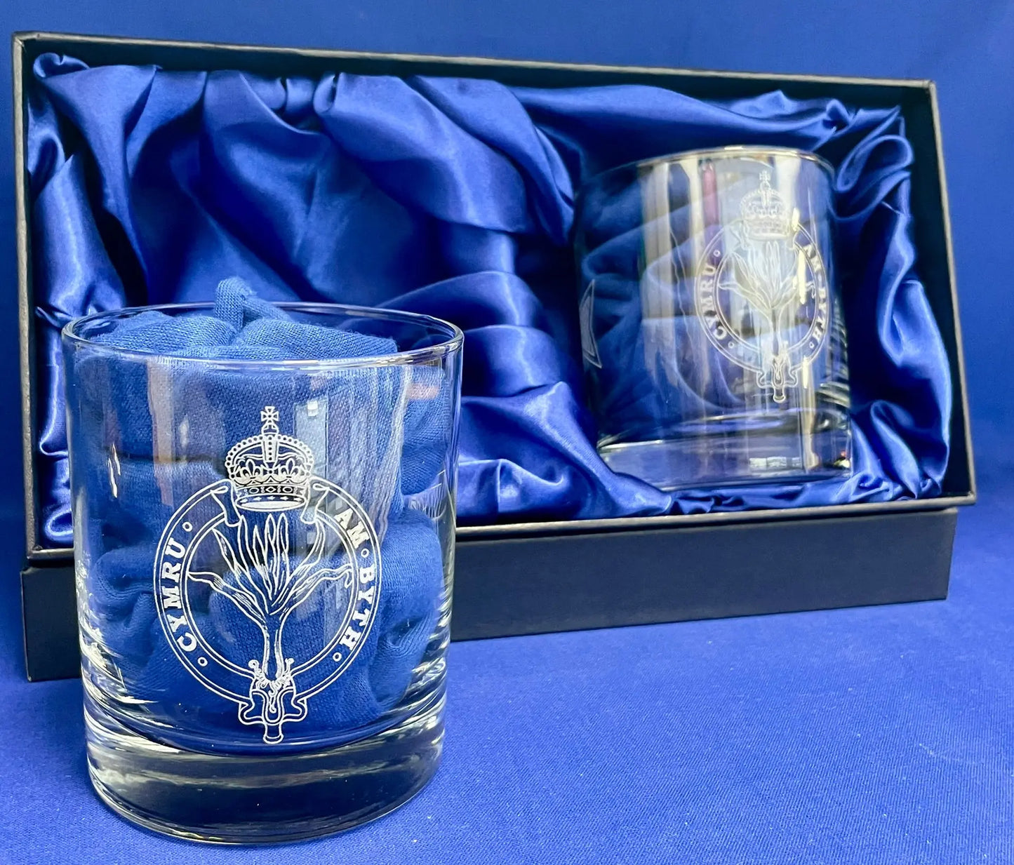 Welsh Guards Twin Whisky Glass Gift Set
