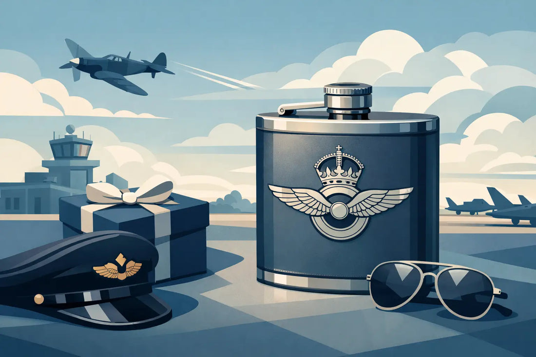 Choosing an RAF Squadron Hip Flask as a Gift