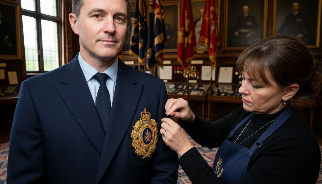 military blazer badge