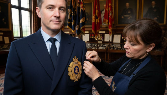 military blazer badge