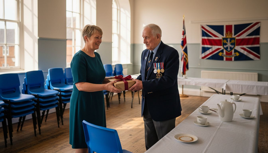 Veteran receives gift at community event