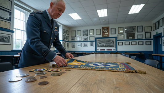 Officer arranges RAF squadron memorabilia display