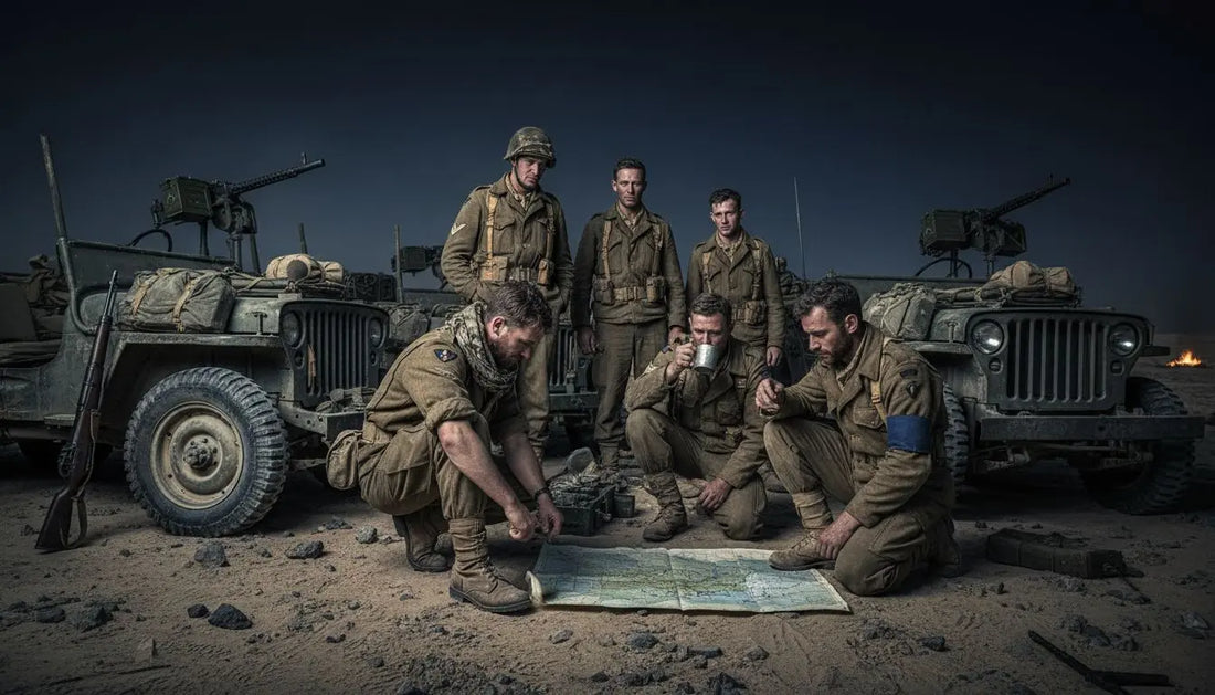 WWII SAS soldiers preparing for raid