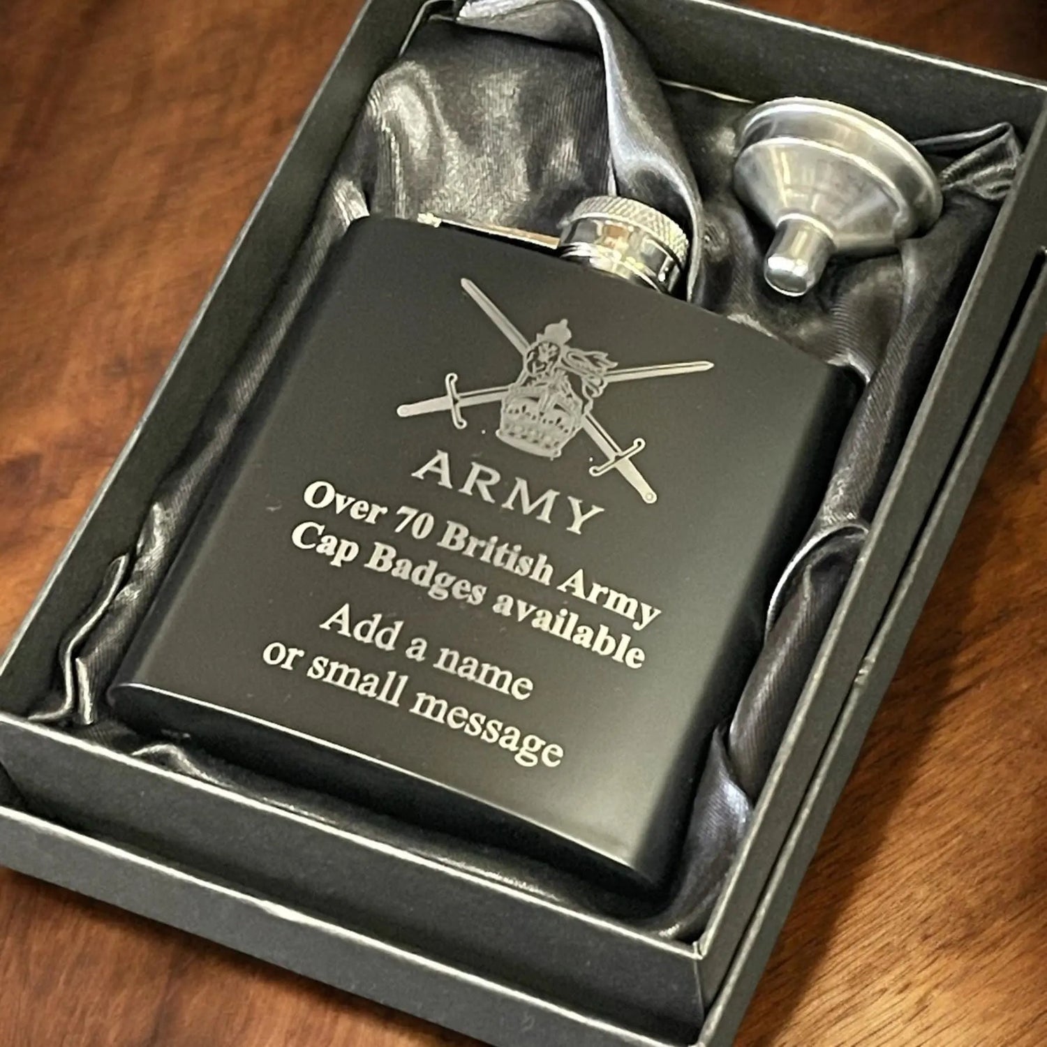 British Army engraved hip flask gifts