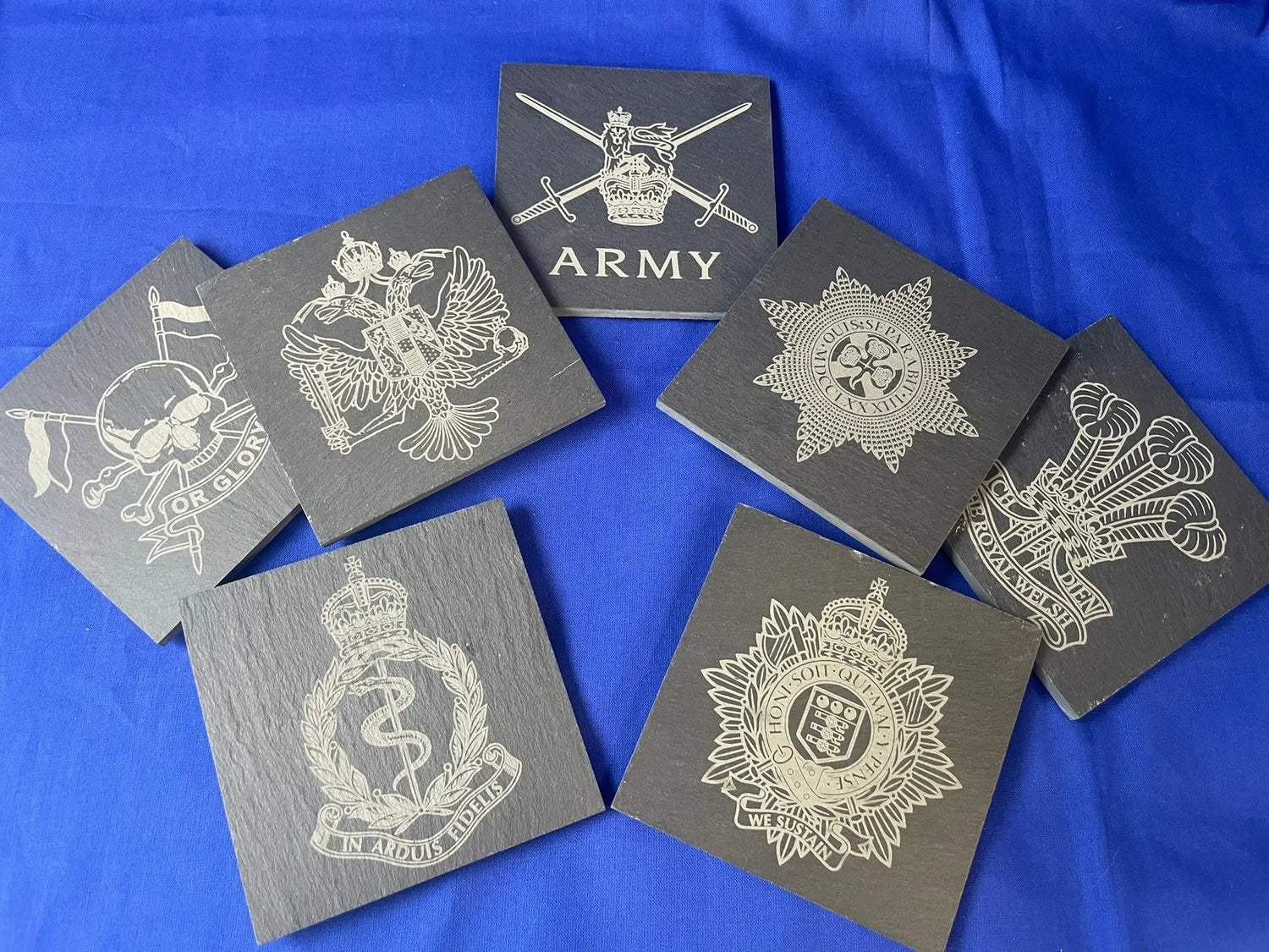 Royal Engineers - Slate Coasters (6) The Regimental Store Ltd