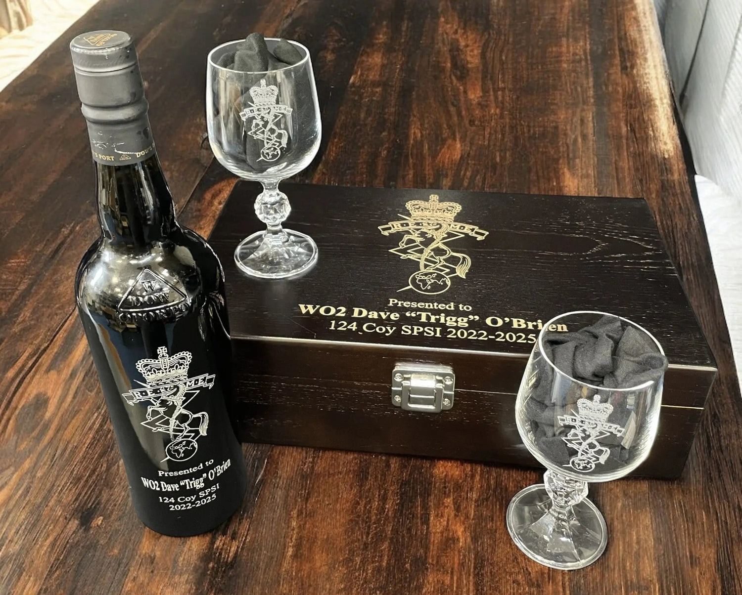 REME port bottle and glass gift set