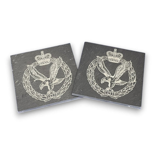 Army Air Corps engraved slate coasters and gifts.