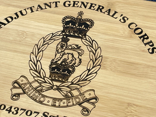 AGC cap badge engraved memorabilla storage box