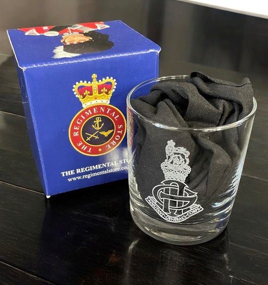 Adjutant General's Corps whisky gift glass