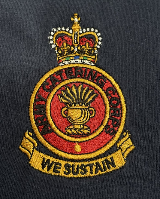 Army Catering Corps embroidered t-shirts and gifts.