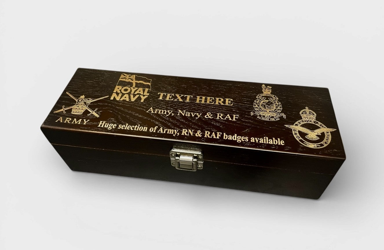 British Army Leaving Gift bottle box