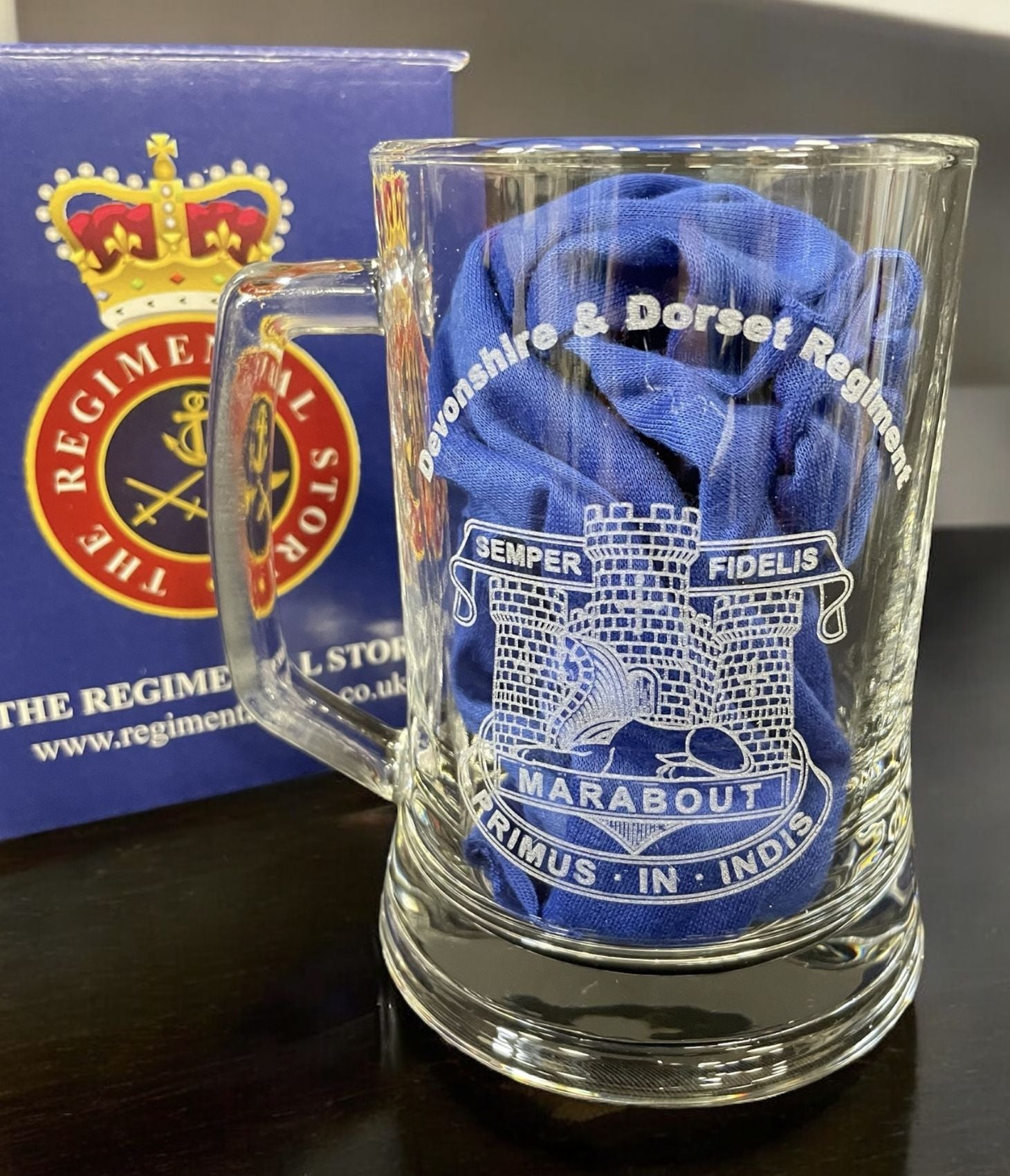 Devon & Dorset Glass Beer Tankard