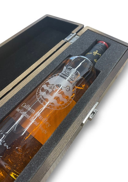 Royal Navy - Presentation Engraved Bottle Box