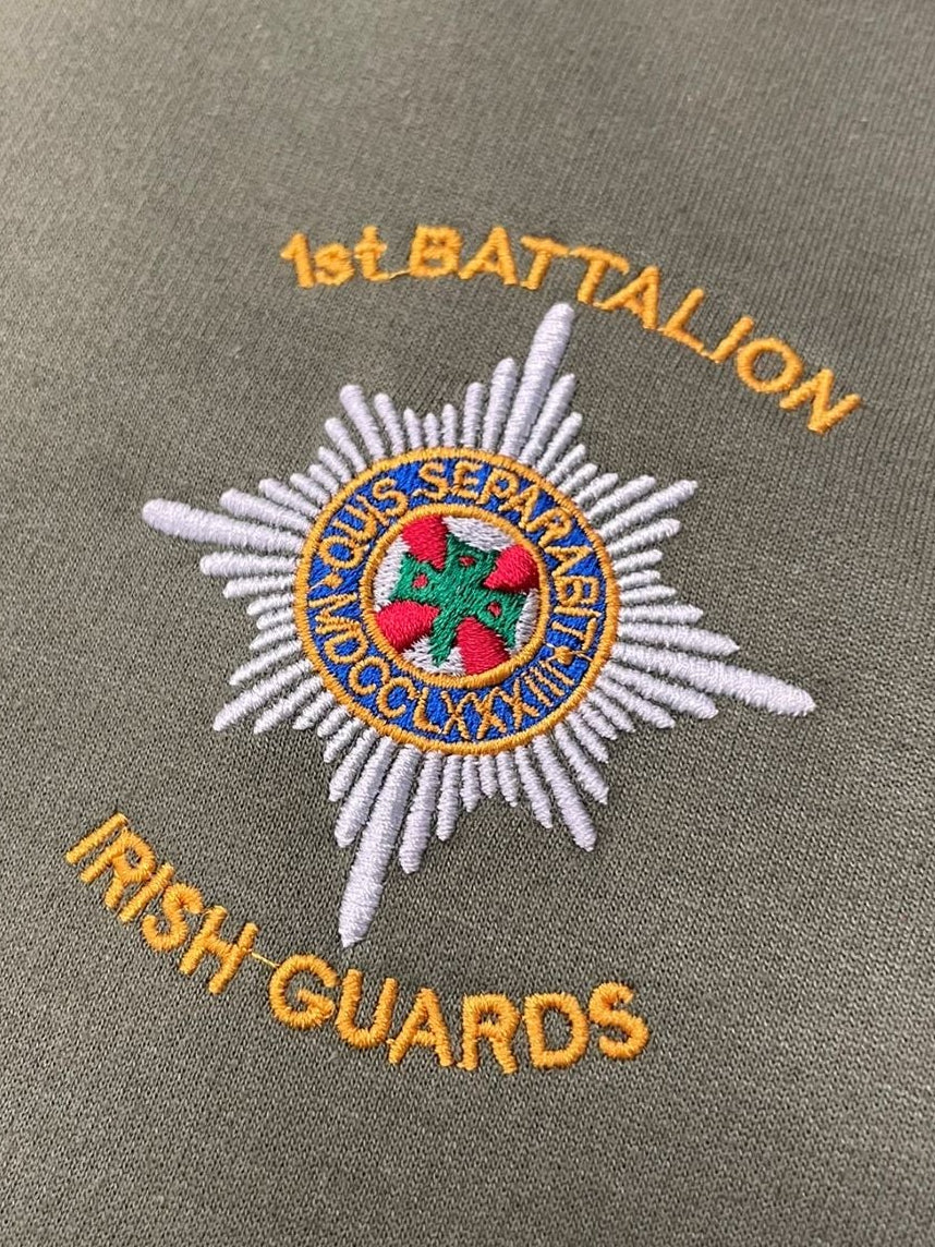 Irish Guards embroidered jackets and clothing.