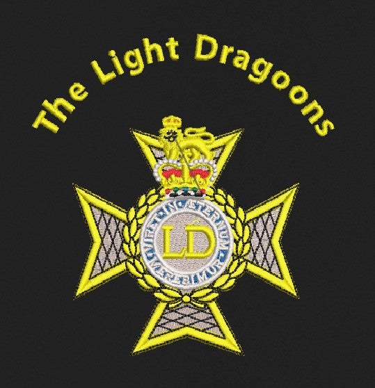 Light Dragoons embroidered t-shirts and hoodies.