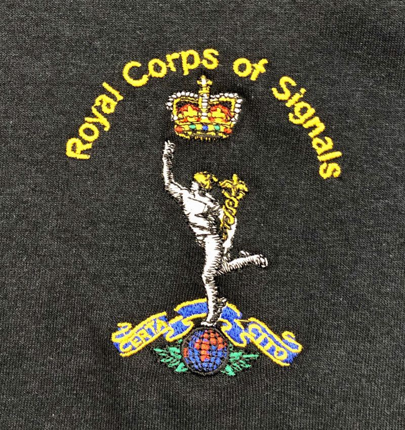 Royal Sinals embroidered t-shirts and hoodies.
