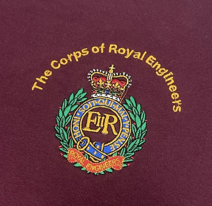 Royal Enineers embroidered t-shirts and hoodies.