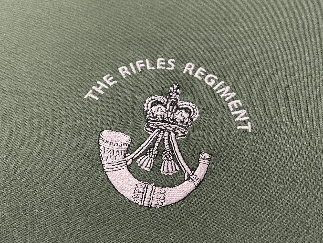 The Rifles Regiment embroidered t-shirts and clothing gifts.