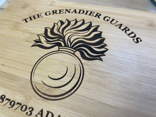 Grenadier Guards medal and memorobilia storage box.