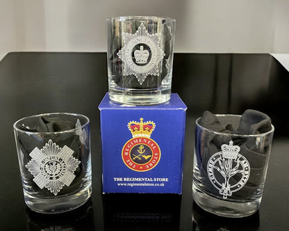 UK Guards Regiments whisky glasses