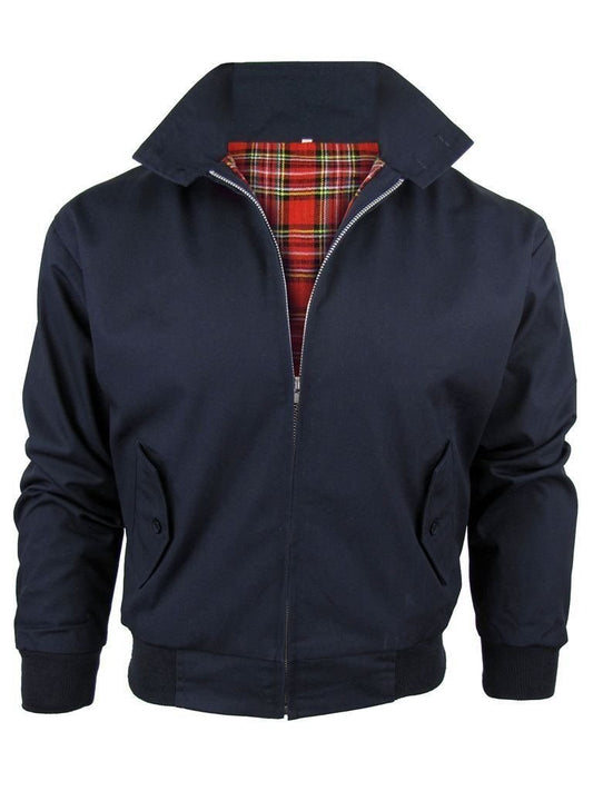 Classic UK made Harrington jacket with British army embroidered badges.