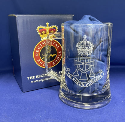 Green Howards engraved beer glass and gifts.