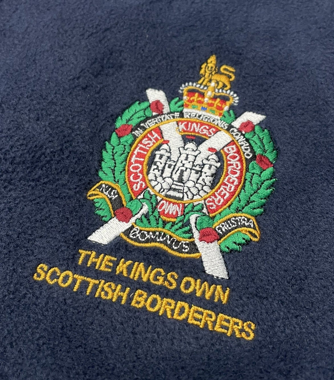 KOSB embroidered clothing.