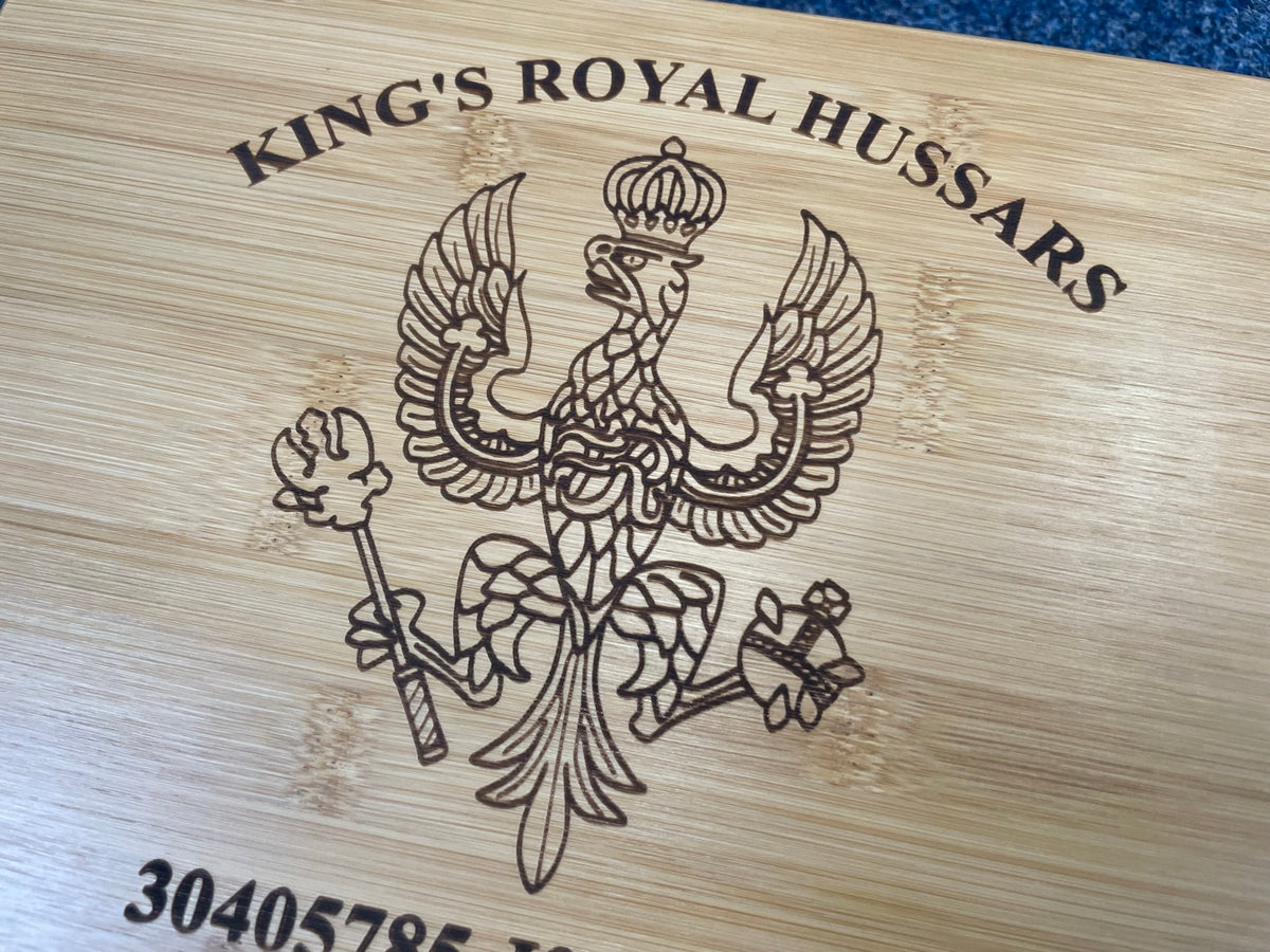 KRH engraved personalised medal and memorabila storage box.
