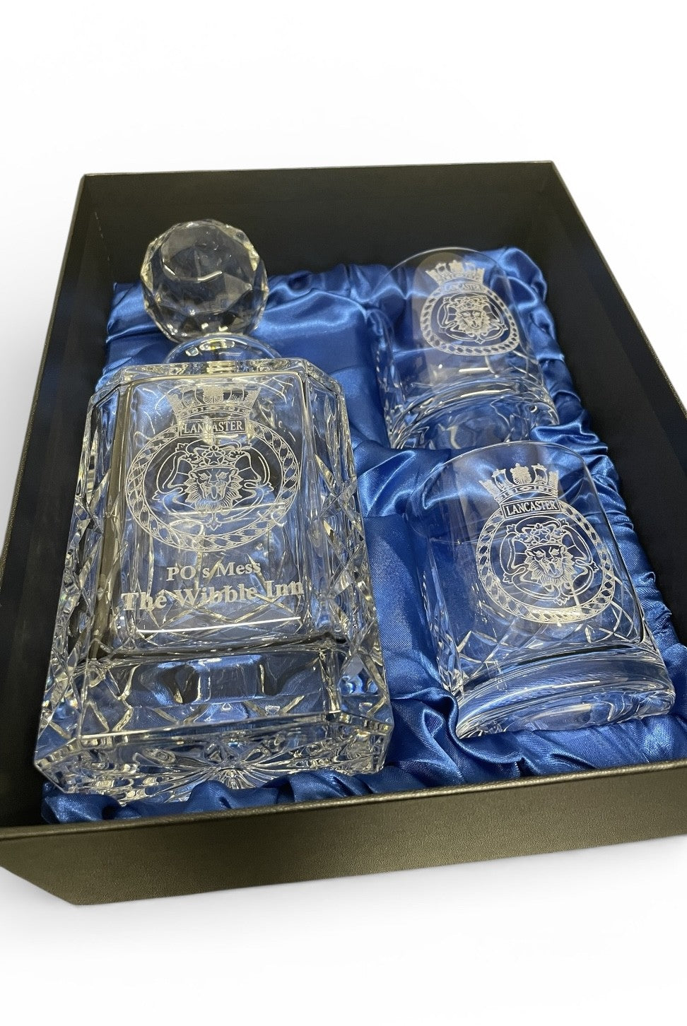 HMS Lancaster Decanter Glass set