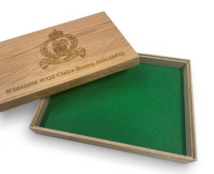 Large Oak Medal Box - Engraved and Personalised. The Regimental Store Ltd