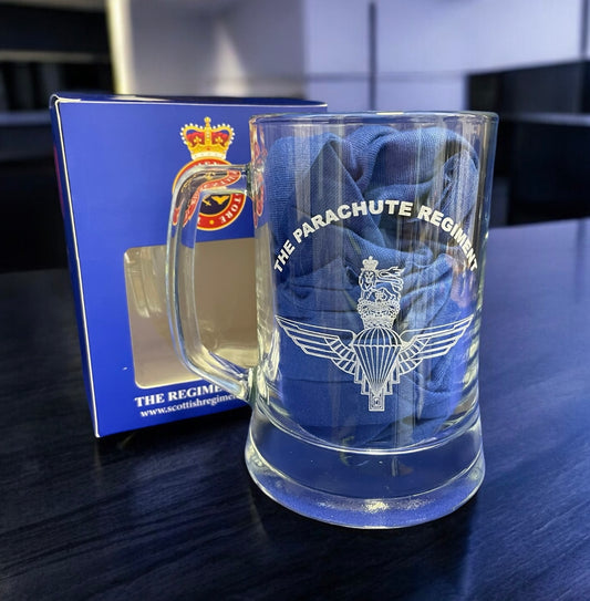 Parachute regiment engraved beer glassand gifts,