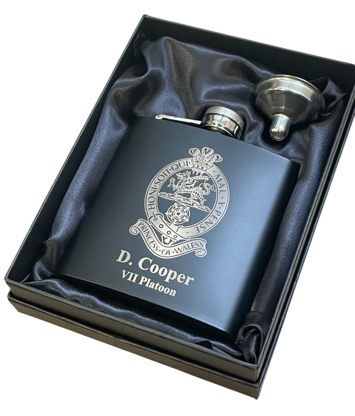 PWRR engraved hip flask and veterans gifts.