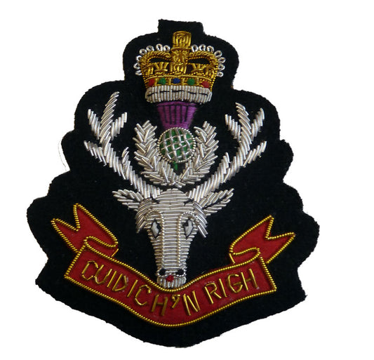 Queens Own Highlanders - Blazer Badge