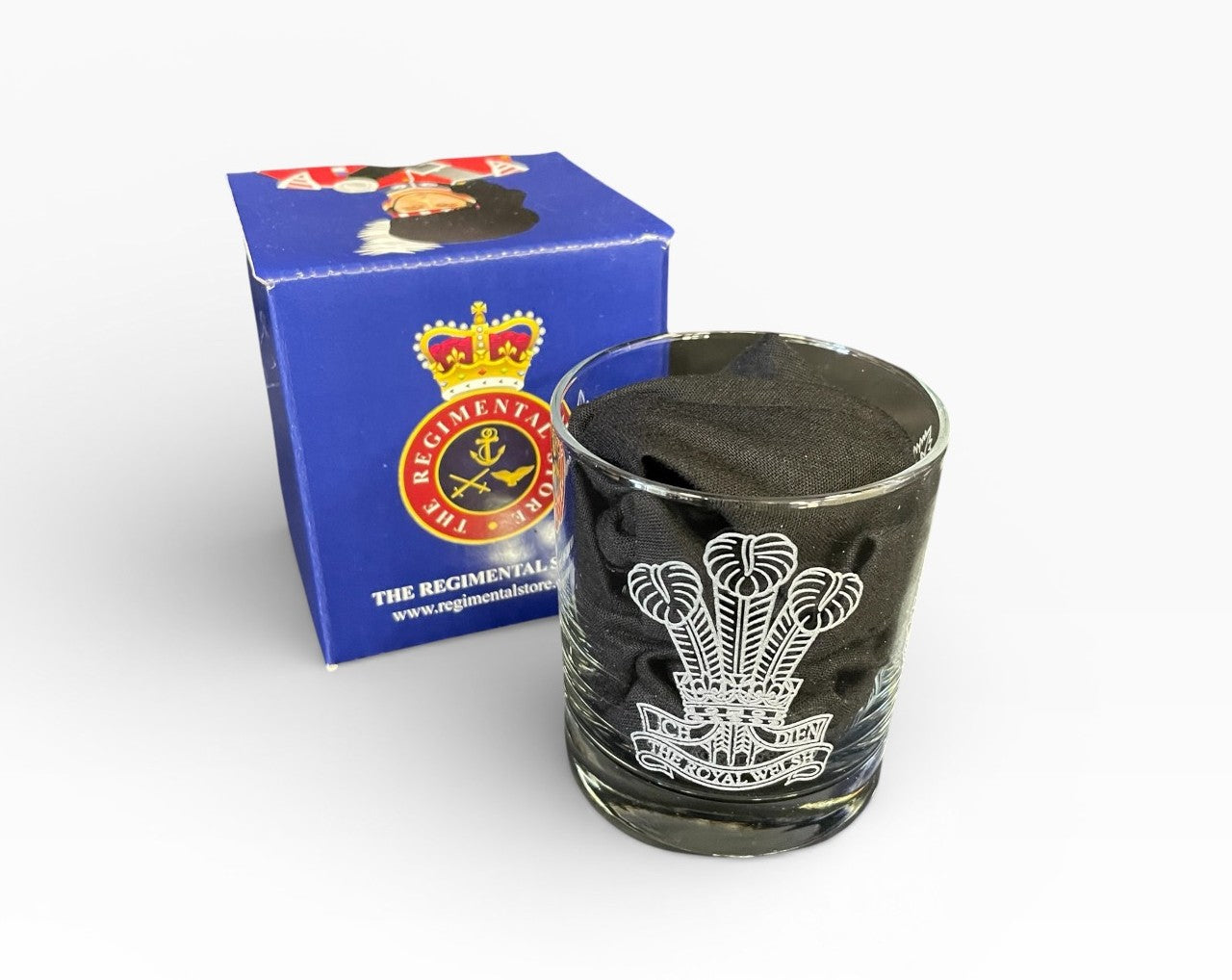 Royal Welsh engraved whisky glasses and gifts.