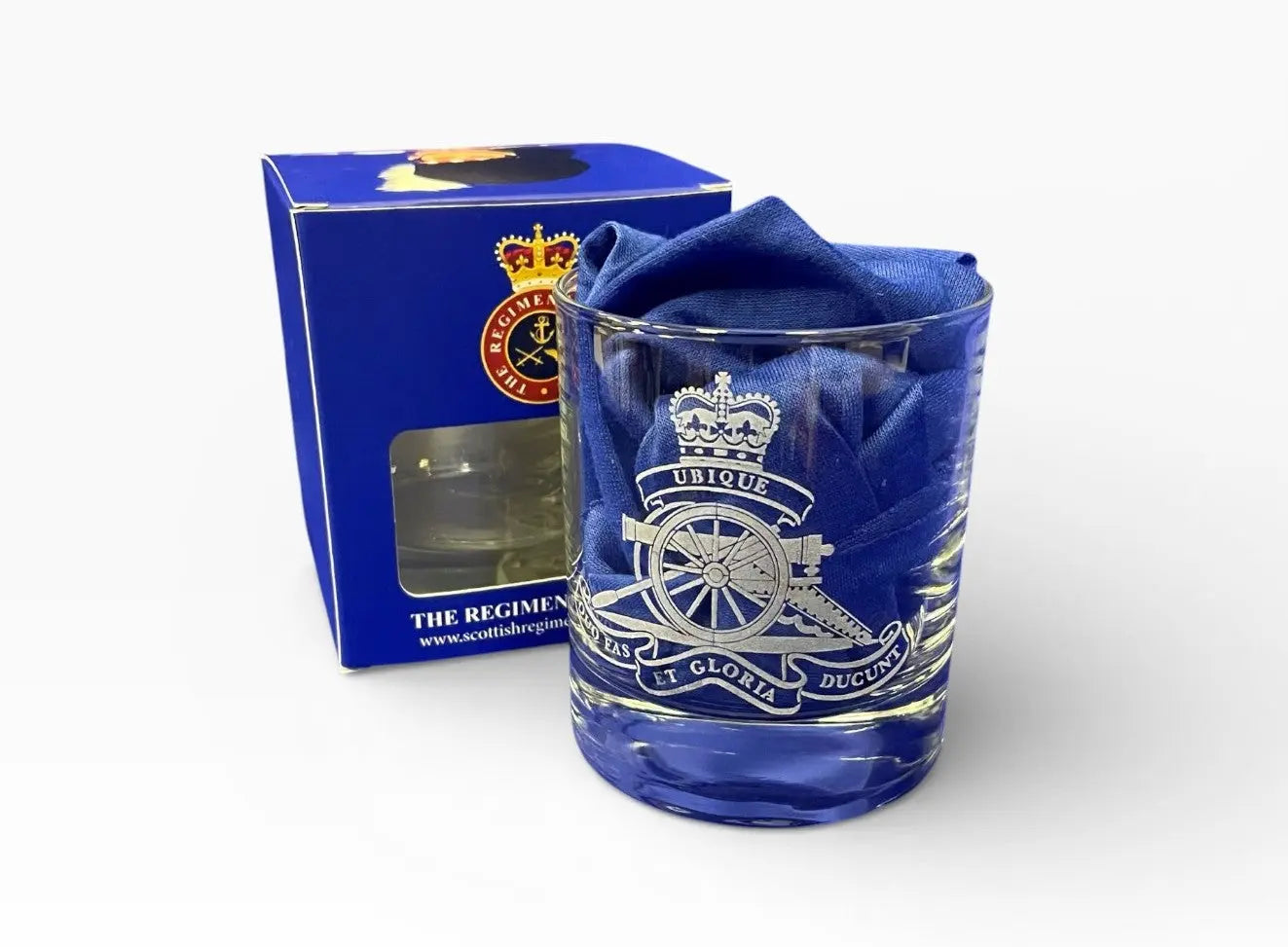 Royal Artillery engraved whisky glasses and gifts.