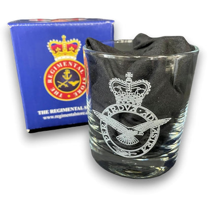 RAF engraved personalised whisky glass gifts.