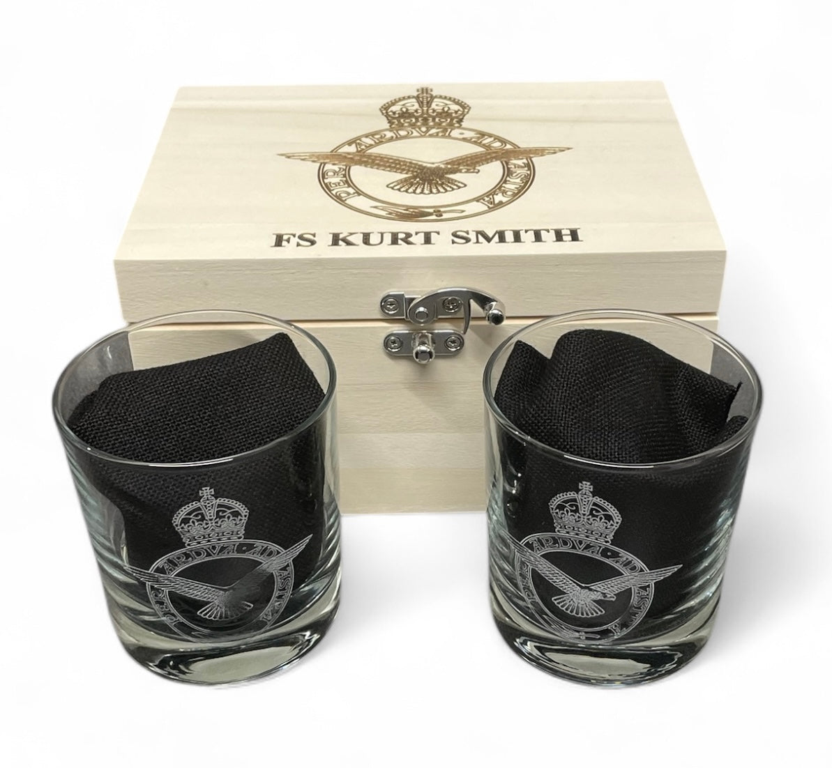 RAF boxed whisky glasses