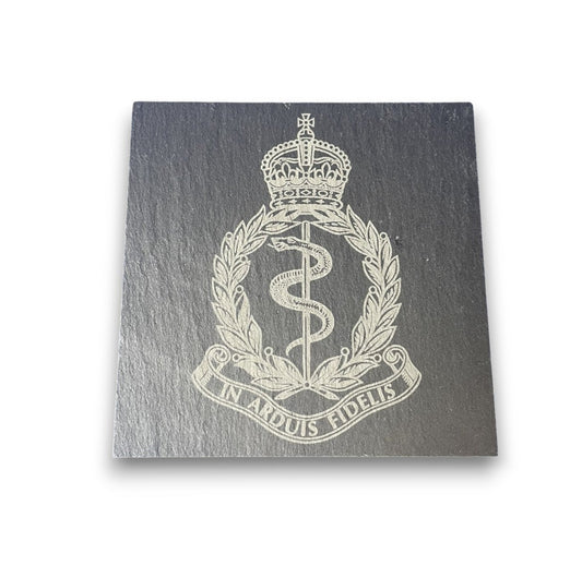 RAMC engraved slate coasters and gifts.