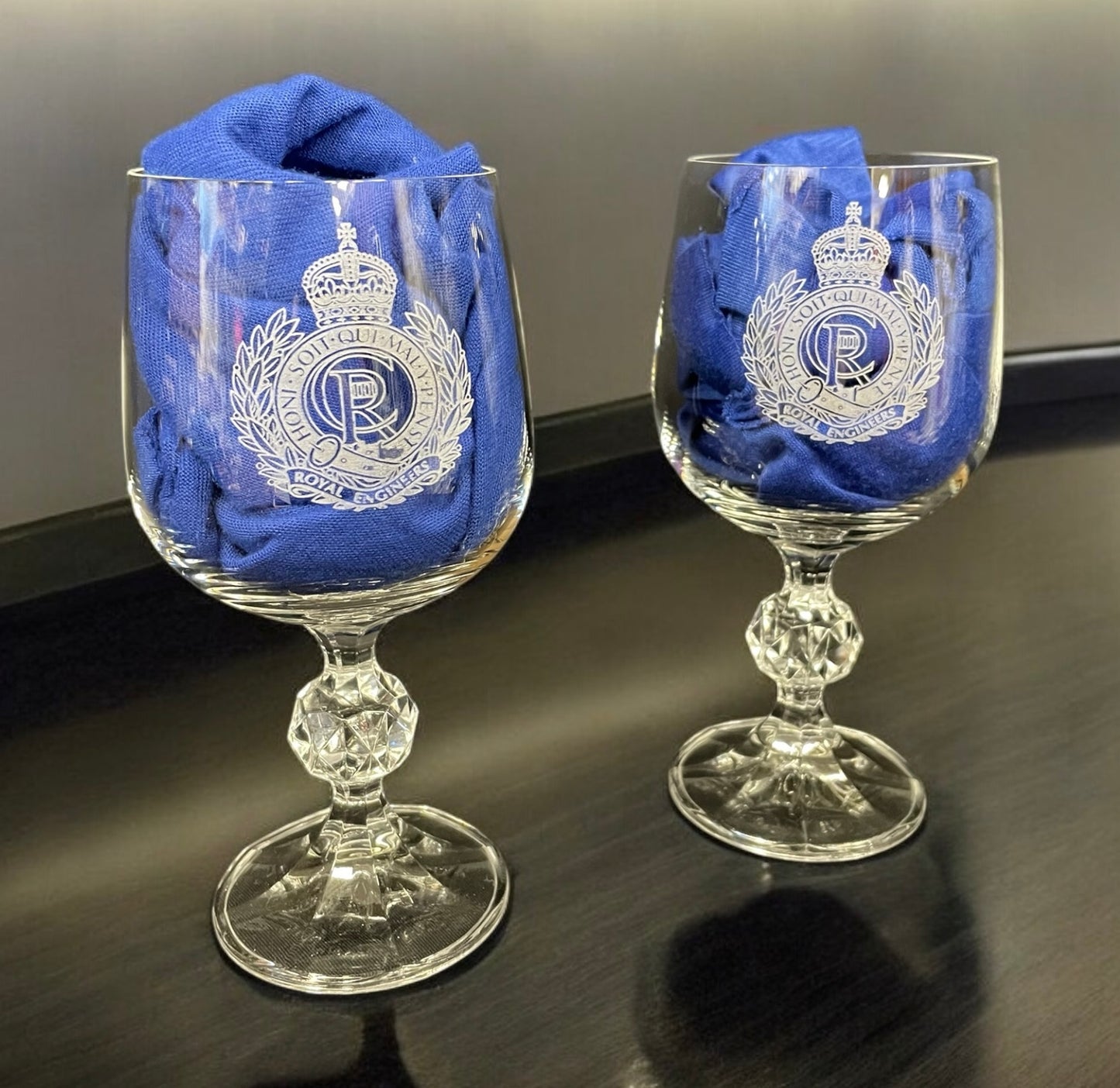 Royal Engineers Port Glasses Gift Box